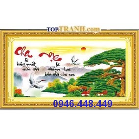 Tranh thêu 3D cha mẹ